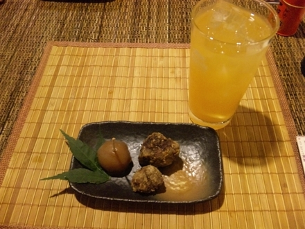 たけまるで、マグロの竜田揚げと玉こん。.JPG