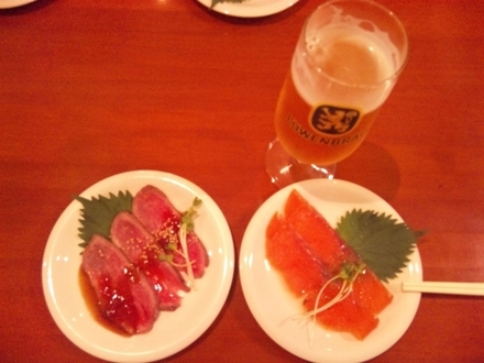 牛肉とサーモン。.JPG